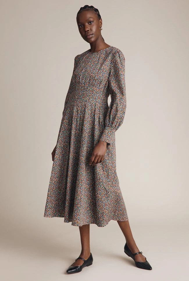 Tabatha Dress Orange Floral 3 Tabatha Dress Orange Floral - Image 3