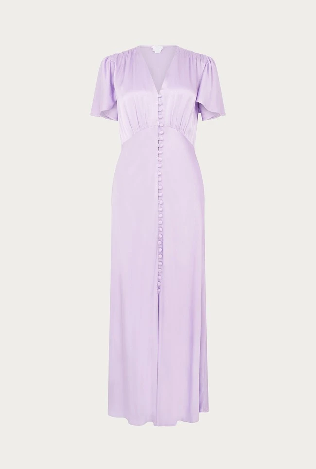 Grace Satin Midi Dress Lilac 5 Grace Satin Midi Dress Lilac - Image 5