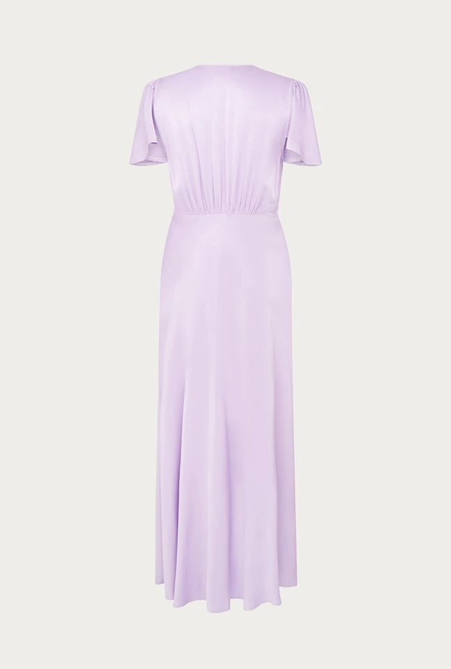 Grace Satin Midi Dress Lilac 6 Grace Satin Midi Dress Lilac - Image 6