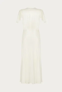 Grace Satin Midi Dress Ivory -KILA Clothing Shop D04G010 M12 24147 650px 964px