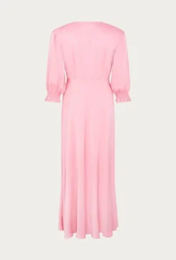 Elle Satin Midi Dress Light Pink -KILA Clothing Shop D04G019A H44 26515 650px 964px