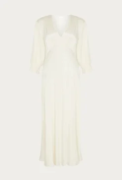 Elle Satin Midi Dress Ivory -KILA Clothing Shop D04G019A M12 27483 650px 964px