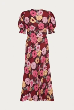 Alisa Dress Pink Woodstock Floral -KILA Clothing Shop D04G030 Z17 24462 650px 964px