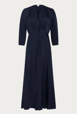Madison Satin Midi Dress Navy -KILA Clothing Shop D05G001 K10 25321 650px 964px