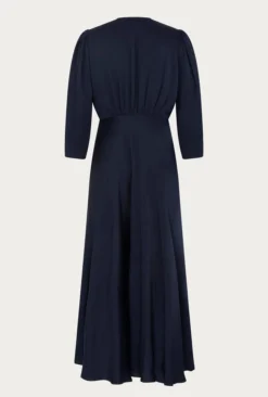 Madison Satin Midi Dress Navy -KILA Clothing Shop D05G001 K10 25322 650px 964px