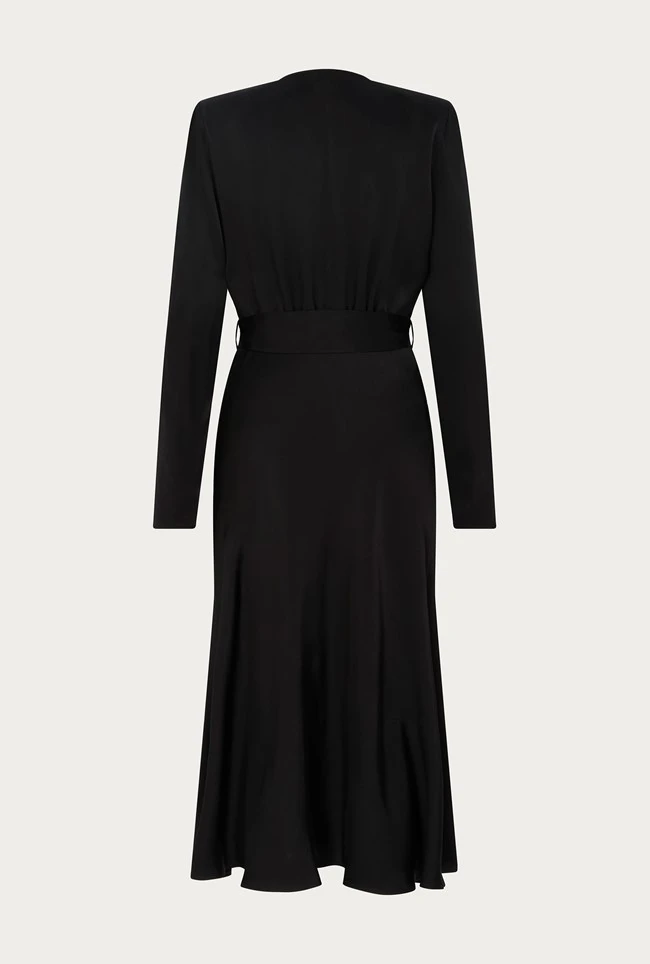Meryl Satin Midi Dress Black 6 Meryl Satin Midi Dress Black - Image 6
