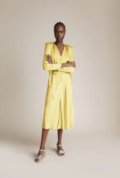 Meryl Satin Midi Dress Butter