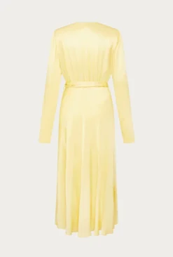 Meryl Satin Midi Dress Butter -KILA Clothing Shop D05G002A M09 27538 650px 964px