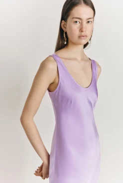 Palm Lilac Satin Slip Midi Dress Lilac -KILA Clothing Shop D05G003 L04 27027 650px 964px