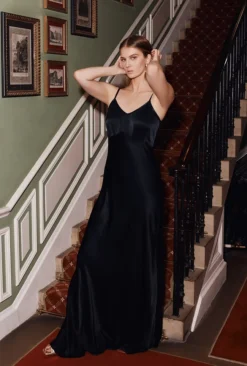 Winnie Satin Maxi Dress Navy -KILA Clothing Shop D05G068 K10 26269 650px 964px