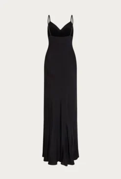 Sariyah Satin Maxi Dress Black -KILA Clothing Shop D05G069 A01 26307 650px 964px