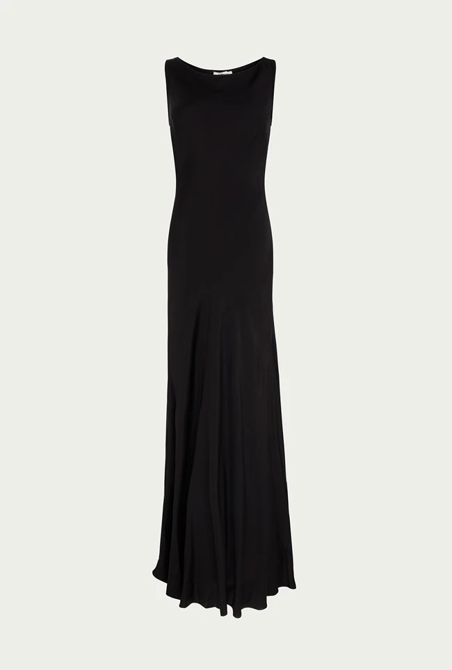 Callie Satin Maxi Dress Black 5 Callie Satin Maxi Dress Black - Image 5