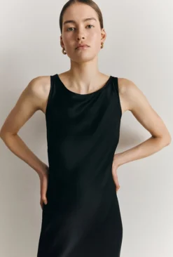 Callie Satin Maxi Dress Black 10 Callie Satin Maxi Dress Black -KILA Clothing Shop D05G070 A01 27063 650px 964px