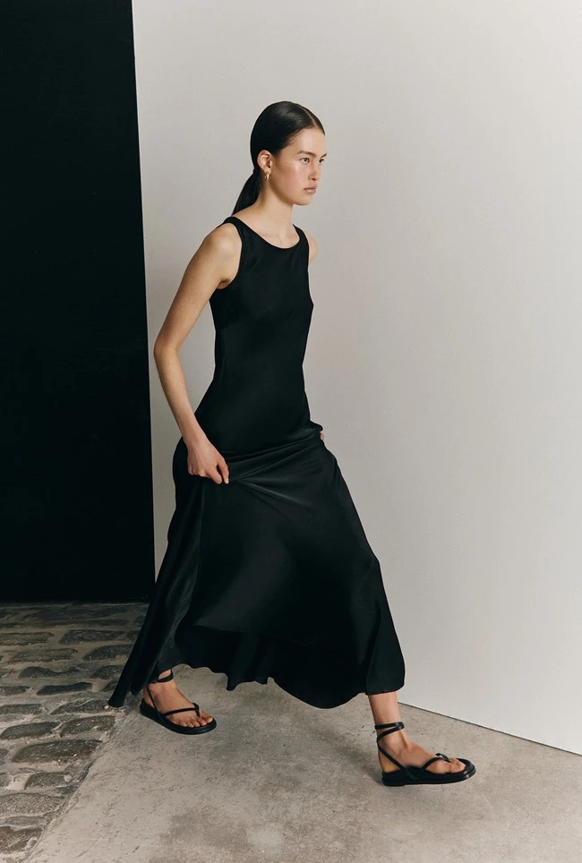 Callie Satin Maxi Dress Black 1 Callie Satin Maxi Dress Black