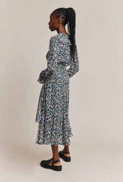 Su Georgette Midi Dress Black Heart Print -KILA Clothing Shop D06G001 Z10 26983 650px 964px