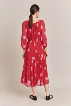 Pandora Satin Midi Dress Red Dandelion -KILA Clothing Shop D06G015A Z43 27304 650px 964px