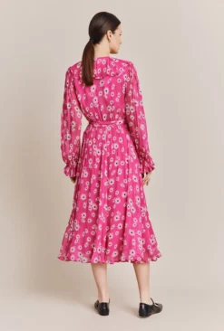 Su Georgette Midi Dress Pink Daisy 9 Su Georgette Midi Dress Pink Daisy -KILA Clothing Shop D06G032 Z33 27313 650px 964px