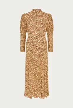 Lea Crepe Midi Dress Yellow Flowerpots 10 Lea Crepe Midi Dress Yellow Flowerpots -KILA Clothing Shop D06G037 Z37 27367 650px 964px