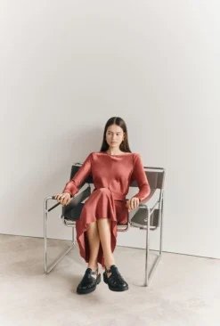 Mari Satin Midi Dress Burnt Sienna 13 Mari Satin Midi Dress Burnt Sienna -KILA Clothing Shop D06G041 G04 27056 650px 964px