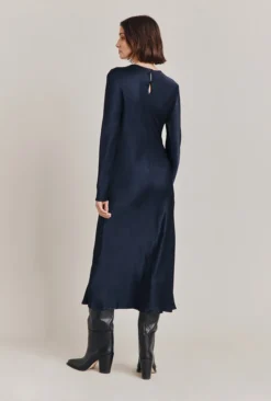 Mari Satin Midi Dress Navy 13 Mari Satin Midi Dress Navy -KILA Clothing Shop D06G041 K10 28460 650px 964px