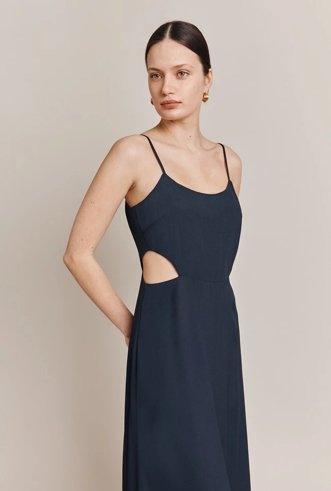 Lila Midi Dress Navy 1 Lila Midi Dress Navy