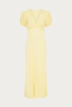 Poet Crepe Midi Dress Yellow -KILA Clothing Shop D06G044 E04 27595 650px 964px