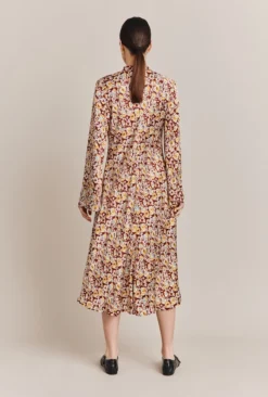 Ayla Satin Midi Dress Sandy Floral 9 Ayla Satin Midi Dress Sandy Floral -KILA Clothing Shop D06G045A Z51 27446 650px 964px