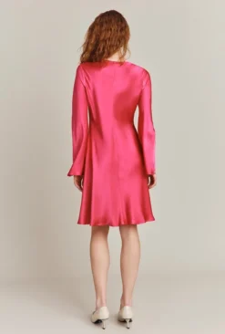 Willow Knee Length Dress Pink -KILA Clothing Shop D06G046 H44 26803 650px 964px