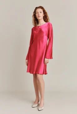 Willow Knee Length Dress Pink -KILA Clothing Shop D06G046 H44 26805 650px 964px