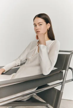 Freya Satin Midi Dress Ivory -KILA Clothing Shop D06G048 M12 27100 650px 964px