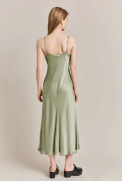 Jada Satin Midi Dress Willow -KILA Clothing Shop D06G052 J34 27625 650px 964px