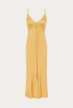 Jada Satin Midi Dress Honey -KILA Clothing Shop D06G052 N15 27631 650px 964px