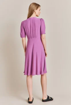 Mia Crepe Knee Length Dress Mauve 8 Mia Crepe Knee Length Dress Mauve -KILA Clothing Shop D06G060 L12 27677 650px 964px