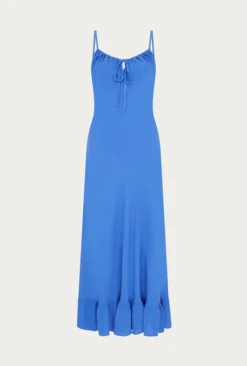 Isabella Crepe Midi Dress Blue -KILA Clothing Shop D06G061 K48 27705 650px 964px