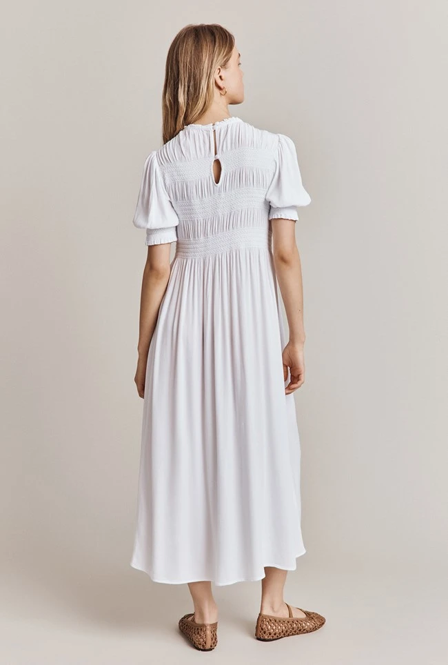 Eloise Crepe Midi Dress White 4 Eloise Crepe Midi Dress White - Image 4