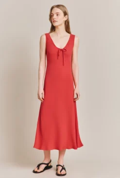 Trixie Crepe Midi Dress Sun Glow