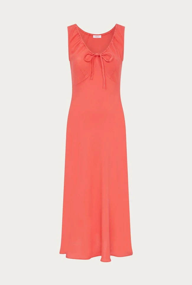 Trixie Crepe Midi Dress Sun Glow 5 Trixie Crepe Midi Dress Sun Glow - Image 5
