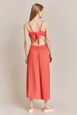 Sophie Crepe Midi Dress Coral -KILA Clothing Shop D06G086 F05 27850 650px 964px