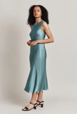 Steph Satin Midi Dress Petrol Green 6 Steph Satin Midi Dress Petrol Green -KILA Clothing Shop D06G087 K72 28140 650px 964px