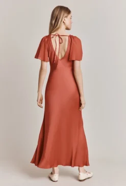 Jennifer Satin Midi Dress Orange 8 Jennifer Satin Midi Dress Orange -KILA Clothing Shop D06G089 F06 28403 650px 964px