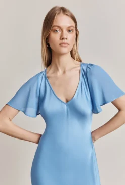 Jennifer Satin Midi Dress Cornflower Blue -KILA Clothing Shop D06G089 K92 28417 650px 964px