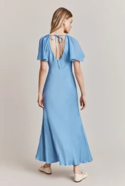 Jennifer Satin Midi Dress Cornflower Blue -KILA Clothing Shop D06G089 K92 28418 650px 964px