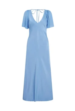 Jennifer Satin Midi Dress Cornflower Blue -KILA Clothing Shop D06G089 K92 28419 650px 964px