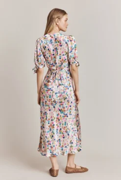 Josephine Satin Midi Dress Pink Umbrella Petals 10 Josephine Satin Midi Dress Pink Umbrella Petals -KILA Clothing Shop D06G096 Z58 28200 650px 964px