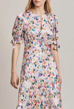 Josephine Satin Midi Dress Pink Umbrella Petals 8 Josephine Satin Midi Dress Pink Umbrella Petals -KILA Clothing Shop D06G096 Z58 28948 650px 964px