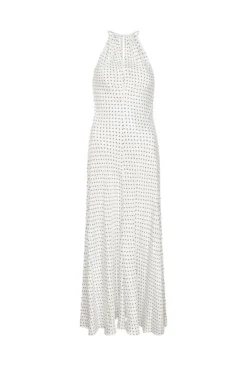 Alena Satin Midi Dress White Spot 15 Alena Satin Midi Dress White Spot -KILA Clothing Shop D06G100 Z70 28236 650px 964px
