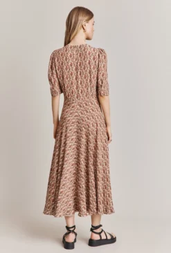 Erika Crepe Midi Dress Rose Paisley -KILA Clothing Shop D06G101 Z62 28353 650px 964px