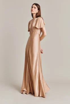Delphine Satin Maxi Dress Dark Nude -KILA Clothing Shop D07G022 N06 28667 650px 964px