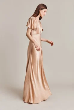 Delphine Satin Maxi Dress Dark Nude -KILA Clothing Shop D07G022 N06 28668 650px 964px