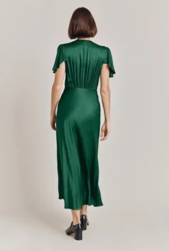 Grace Satin Midi Dress Dark Green 19 Grace Satin Midi Dress Dark Green -KILA Clothing Shop D07G023 J13 28683 650px 964px